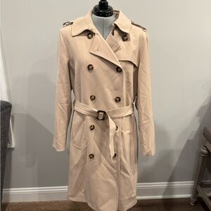 H&M Classic Tan Trench Coat Women’s Medium NWT